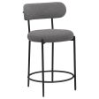 Viola Boucle Upholstered Counter Chair Grey (set Of 2) Online now