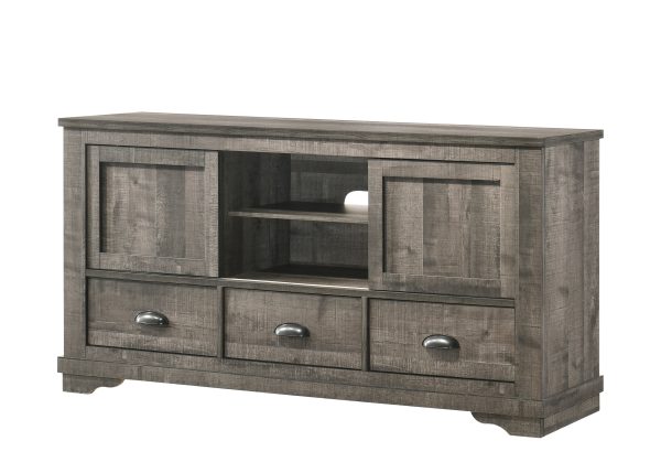 Coralee Gray 63  TV Stand Online Hot Sale