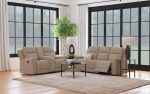 Brentwood 2-piece Upholstered Reclining Sofa Set Taupe Sale