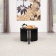 Cordova Round Solid Wood End Table Black Online Sale