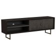 Marsden 2-door Mango Wood 70  Tv Stand Charcoal Black Discount