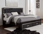 Kaydell King Upholstered Panel Bed with Storage Discount