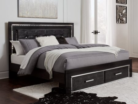 Kaydell King Upholstered Panel Bed with Storage Discount