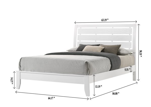 Evan White Queen Panel Bed Cheap