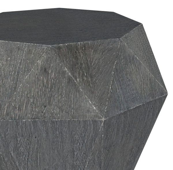 Jacinto Octagonal Solid Mango Wood Side Table Grey Online Sale