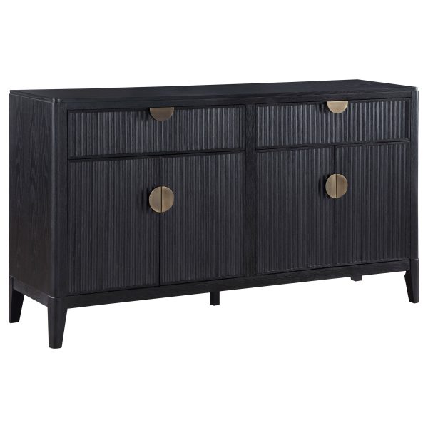 Brookmead 4-door Sideboard Buffet Storage Cabinet Black Online now