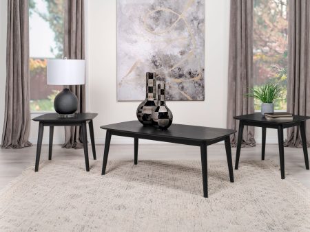 Radley 3-piece Rectangular Coffee Table Set Black For Cheap