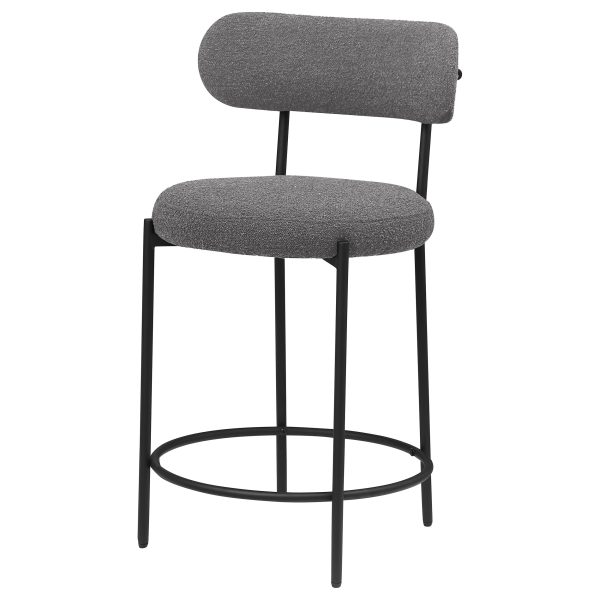 Viola Boucle Upholstered Counter Chair Grey (set Of 2) Online now