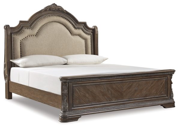 Charmond King Upholstered Sleigh Bed Cheap