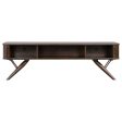 Valna Wood 71  Tv Stand With Sliding Doors Walnut on Sale