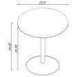 Ganso Round Metal End Table With Tempered Glass Top Black on Sale