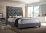 Chantilly Gray Queen Upholstered Bed For Cheap