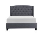 Eva Gray Queen Upholstered Bed For Cheap