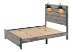 Carter Gray Queen Platform Bed Online