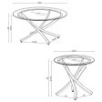 Brooke 2-piece Round Glass Top Coffee Table Set Chrome Supply