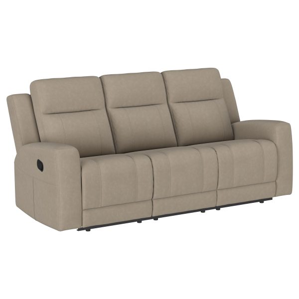 Brentwood 2-piece Upholstered Reclining Sofa Set Taupe Sale