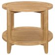 Camillo Round Solid Wood Side End Table Maple Brown Online