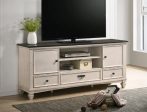 Saywer Antique 68  White Brown TV Stand For Cheap