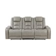 BRECKENRIDGE SOFA W DUAL RECLINER-LT GRAY Cheap