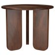 Dale Round Solid Mango Wood Side End Table Brown Online Sale