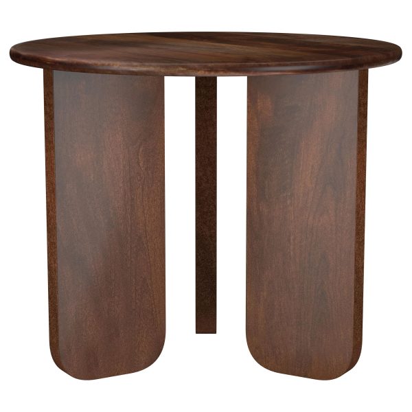 Dale Round Solid Mango Wood Side End Table Brown Online Sale