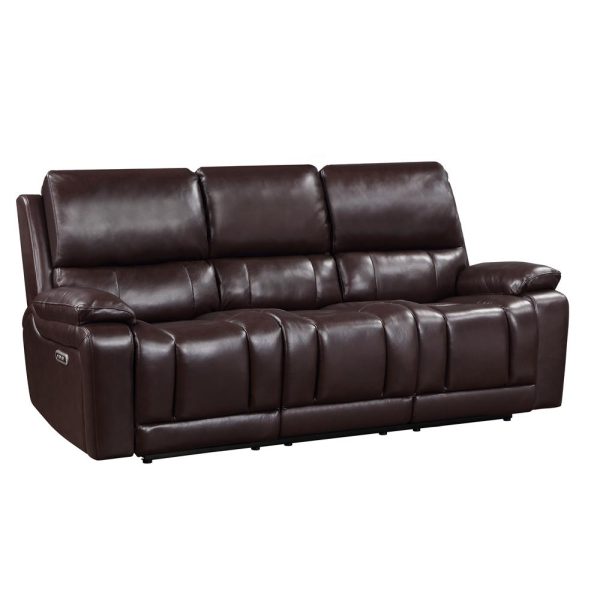 CICERO RECLINING SOFA-BROWN For Cheap