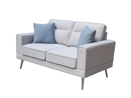 BRENTWOOD LOVESEAT W ACCENT PILLOWS-GRAY Hot on Sale