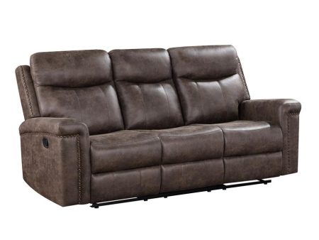 QUADE SOFA W DUAL RECLINER-MOCHA Online Sale