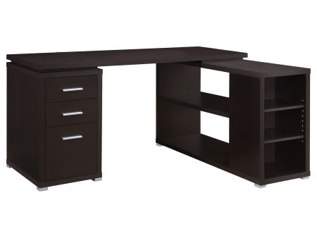 Yvette 60-inch 3-drawer L-shape Computer Desk Cappuccino Supply