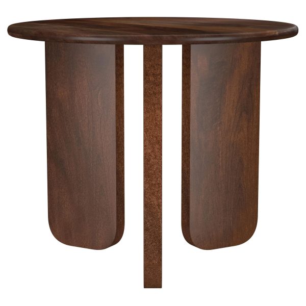 Dale Round Solid Mango Wood Side End Table Brown Online Sale