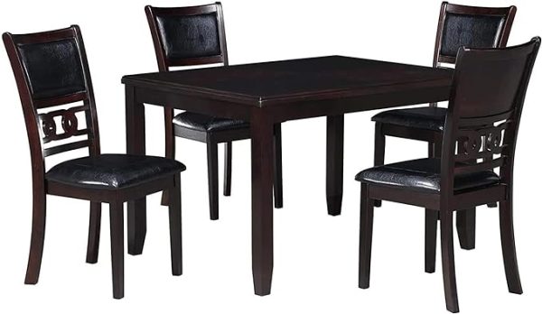 GIA 5 PC 48  RECTANGLE DINING TABLE & 4 CHAIRS-EBONY Sale