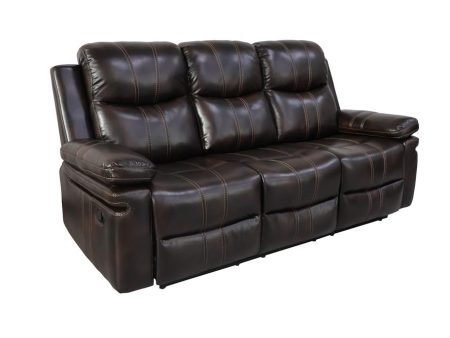 KELLEN  SOFA W  DROP DOWN TRAY & PWR FR-BROWN For Sale