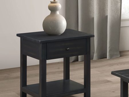 Payne 1-drawer Wood End Table With Shelf Java Supply