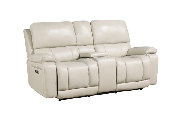 CICERO CONSOLE LOVESEAT W  PWR FR & HR-CREAM on Sale