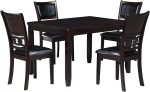 GIA 5 PC 48  RECTANGLE DINING TABLE & 4 CHAIRS-EBONY Sale