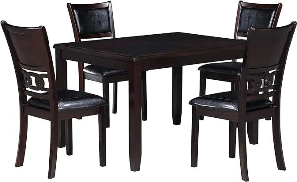 GIA 5 PC 48  RECTANGLE DINING TABLE & 4 CHAIRS-EBONY Sale