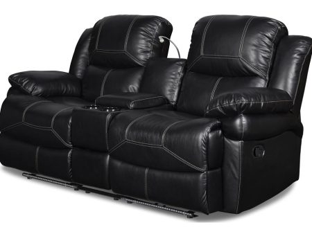 FLYNN CONSOLE LOVESEAT W  READING LIGHT- BLACK Online