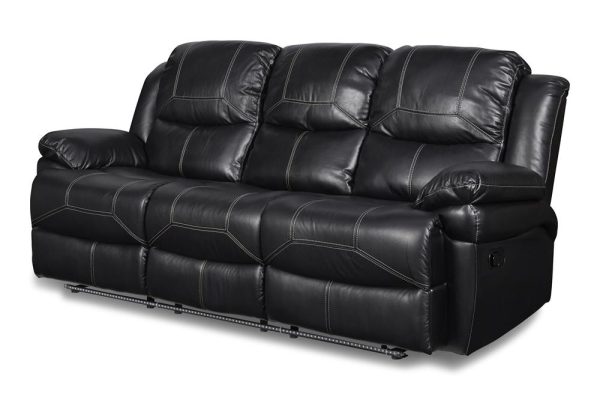 FLYNN SOFA W BASE LIGHTING-BLACK For Sale